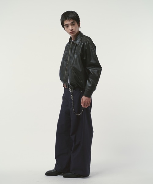 Lui's（ルイス）の「グランジシンセティックレザーバルーンブルゾン（ブルゾン・メンズ・ブラック・S/M/XS）」の7枚目の写真