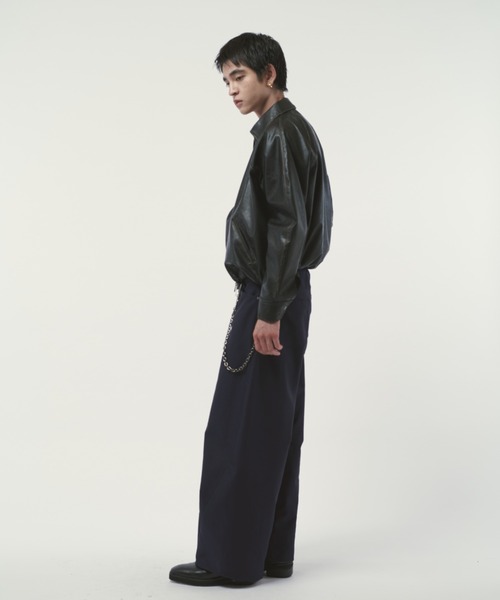 Lui's（ルイス）の「グランジシンセティックレザーバルーンブルゾン（ブルゾン・メンズ・ブラック・S/M/XS）」の8枚目の写真