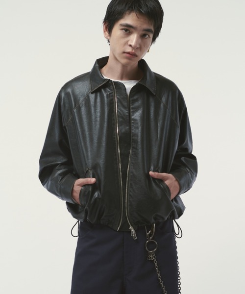 Lui's(ルイス)の「グランジシンセティックレザーバルーンブルゾン(ブルゾン・メンズ・ブラック・S/M/XS)」の10枚目の写真