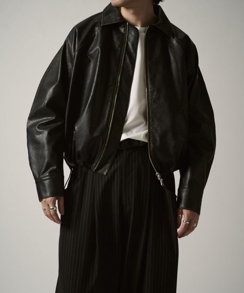 Lui's(ルイス)の「グランジシンセティックレザーバルーンブルゾン(ブルゾン・メンズ・ブラック・S/M/XS)」の18枚目の写真