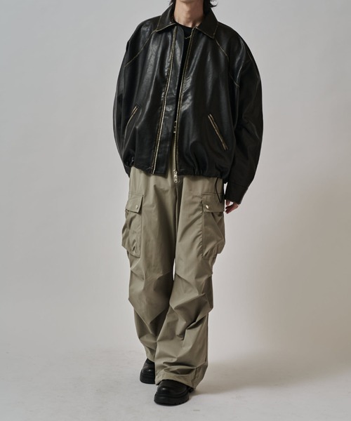 Lui's(ルイス)の「グランジシンセティックレザーバルーンブルゾン(ブルゾン・メンズ・ブラック・S/M/XS)」の22枚目の写真