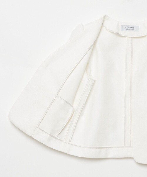 LOULOU WILLOUGHBY】ブライトリネン半袖ジャケット（ノーカラー