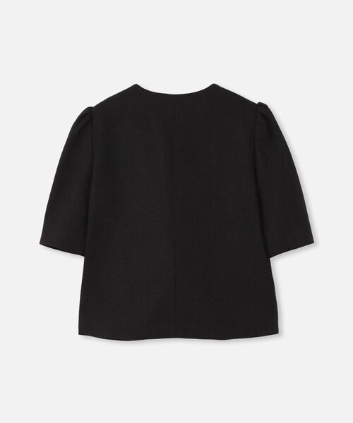 #LOULOU WILLOUGHBY #ブライトリネン半袖ジャケット LOULOU WILLOUGHBY】ブライトリネン半袖ジャケット（ノーカラー