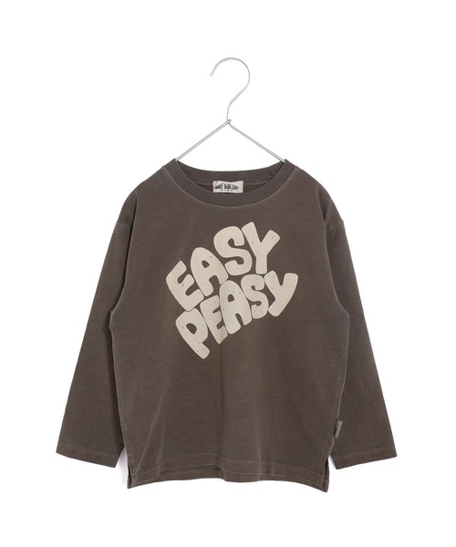 MAKE YOUR DAY(メイクユアデイ)の「EASY PEASY製品染め長袖T■パパサイズ(Tシャツ/カットソー・メンズ・レッド/モカ・L/M)」の2枚目の写真