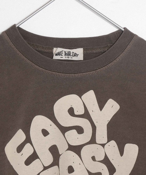 MAKE YOUR DAY(メイクユアデイ)の「EASY PEASY製品染め長袖T■パパサイズ(Tシャツ/カットソー・メンズ・レッド/モカ・L/M)」の9枚目の写真