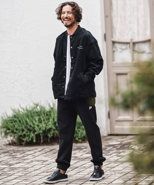 1minute 1second(ワンミニットワンセカンド)の「mp13848-12oz heavy weight pants with logo print スウェットパンツ(スウェットパンツ・メンズ・ブラック/アッシュ・M/L/XL)」の15枚目の写真
