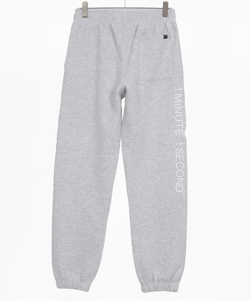 1minute 1second(ワンミニットワンセカンド)の「mp13848-12oz heavy weight pants with logo print スウェットパンツ(スウェットパンツ・メンズ・ブラック/アッシュ・M/L/XL)」の21枚目の写真