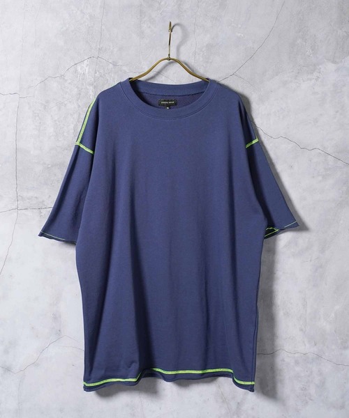 jiggys shop(ジギーズショップ)の「カットオフ 切りっぱなし 配色ステッチ 半袖 ライトスウェットTシャツ(Tシャツ/カットソー・メンズ・チャコールグレー/ブラック/ベージュ/ネイビー・MEDIUM/LARGE/X-LARGE)」の15枚目の写真