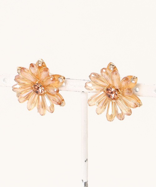 VIBGYOR(ヴィブジョー)の「【charme by pimo 】マーガレット ビーズ 花 ピアス(MA)(ピアス(両耳用)・レディース・ライトグリーン/ブルー系その他2/ライトブルー/オレンジ/ライトパープル・FREE)」の5枚目の写真