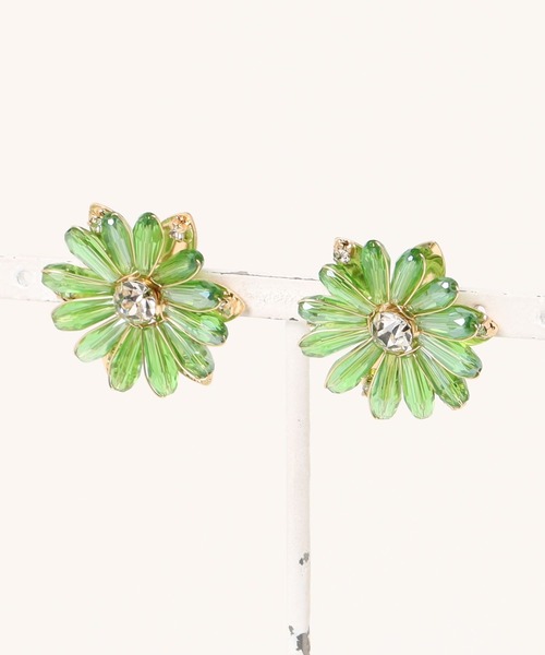 VIBGYOR(ヴィブジョー)の「【charme by pimo 】マーガレット ビーズ 花 ピアス(MA)(ピアス(両耳用)・レディース・ライトグリーン/ブルー系その他2/ライトブルー/オレンジ/ライトパープル・FREE)」の2枚目の写真