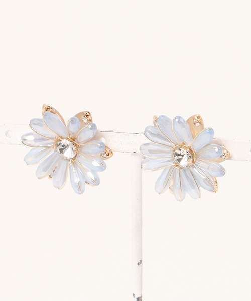 VIBGYOR(ヴィブジョー)の「【charme by pimo 】マーガレット ビーズ 花 ピアス(MA)(ピアス(両耳用)・レディース・ライトグリーン/ブルー系その他2/ライトブルー/オレンジ/ライトパープル・FREE)」の3枚目の写真