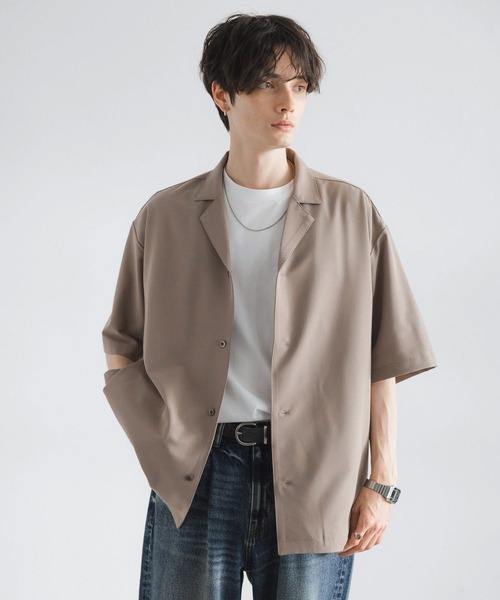 RAGEBLUE(レイジブルー)の「<接触冷感>オープンカラーシャツ/シャツジャケット(シャツ/ブラウス・メンズ・ベージュ/グレー/ブラック・MEDIUM/LARGE)」の15枚目の写真