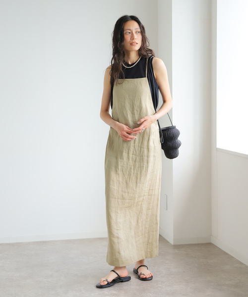 【新品】journal standard ヘンプリネンキャミワンピース セール】ヘンプリネンキャミワンピース（ワンピース）｜journal