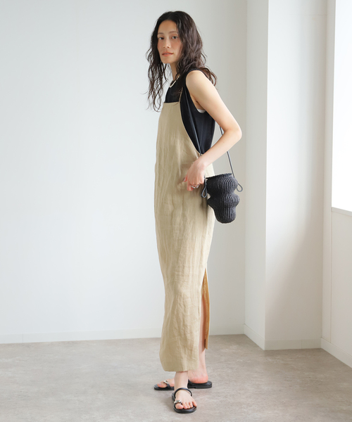 【新品】journal standard ヘンプリネンキャミワンピース セール】ヘンプリネンキャミワンピース（ワンピース）｜journal
