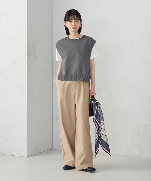 COMME CA ISM（コムサイズム）の「ニットベスト（ベスト・レディース・ブルー/ブラック/チャコール/ベージュ・FREE）」の8枚目の写真