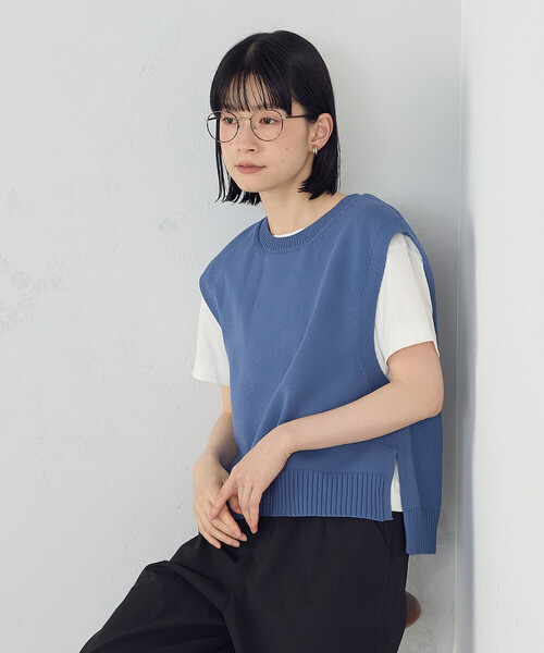 COMME CA ISM（コムサイズム）の「ニットベスト（ベスト・レディース・ブルー/ブラック/チャコール/ベージュ・FREE）」の20枚目の写真