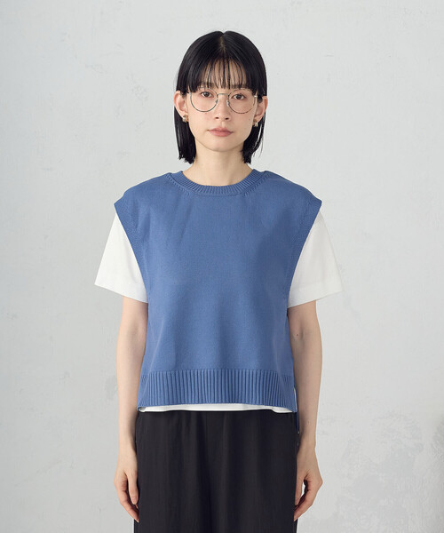 COMME CA ISM（コムサイズム）の「ニットベスト（ベスト・レディース・ブルー/ブラック/チャコール/ベージュ・FREE）」の21枚目の写真