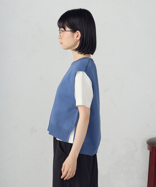 COMME CA ISM（コムサイズム）の「ニットベスト（ベスト・レディース・ブルー/ブラック/チャコール/ベージュ・FREE）」の22枚目の写真