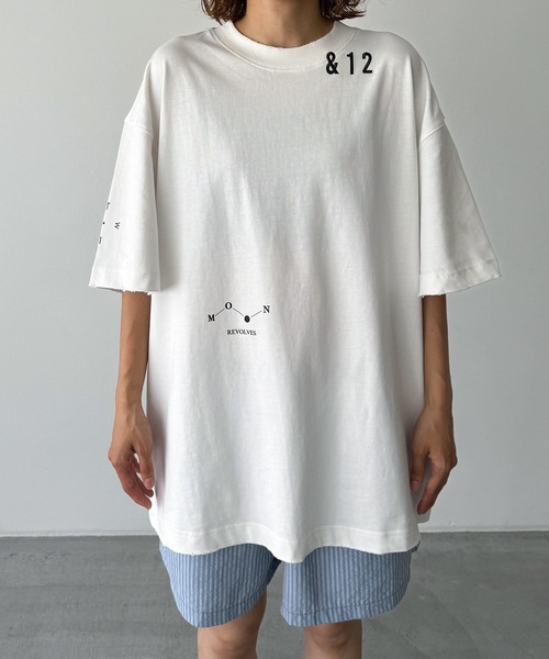 tシャツ Twelve12　＆12刺繍オーバーサイズTシャツ レディース メンズ セール】Twelve12 &12刺繍オーバーサイズTシャツ（Tシャツ