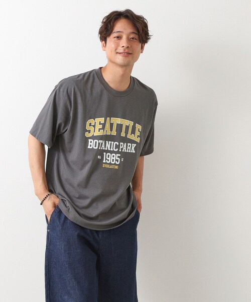 THE SHOP TK (ザ ショップ ティーケー )の「カレッジロゴ半袖Tシャツ /親子リンク/洗濯機OK(Tシャツ/カットソー・メンズ・スミクロ/グリーン/ナチュラル・02/03/04)」の19枚目の写真