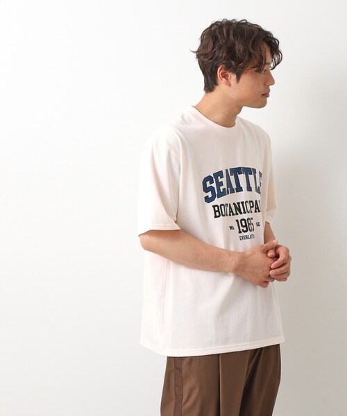 THE SHOP TK (ザ ショップ ティーケー )の「カレッジロゴ半袖Tシャツ /親子リンク/洗濯機OK(Tシャツ/カットソー・メンズ・スミクロ/グリーン/ナチュラル・02/03/04)」の12枚目の写真