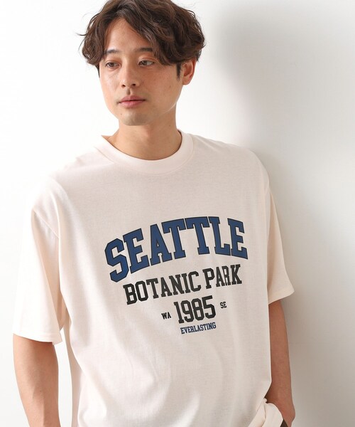 THE SHOP TK (ザ ショップ ティーケー )の「カレッジロゴ半袖Tシャツ /親子リンク/洗濯機OK(Tシャツ/カットソー・メンズ・スミクロ/グリーン/ナチュラル・02/03/04)」の13枚目の写真