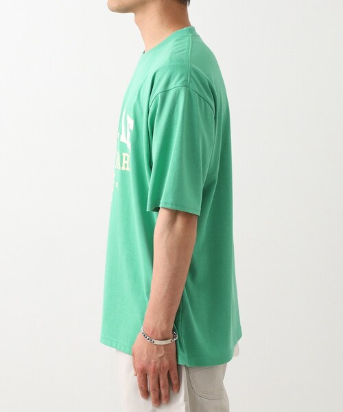 THE SHOP TK (ザ ショップ ティーケー )の「カレッジロゴ半袖Tシャツ /親子リンク/洗濯機OK(Tシャツ/カットソー・メンズ・スミクロ/グリーン/ナチュラル・02/03/04)」の9枚目の写真