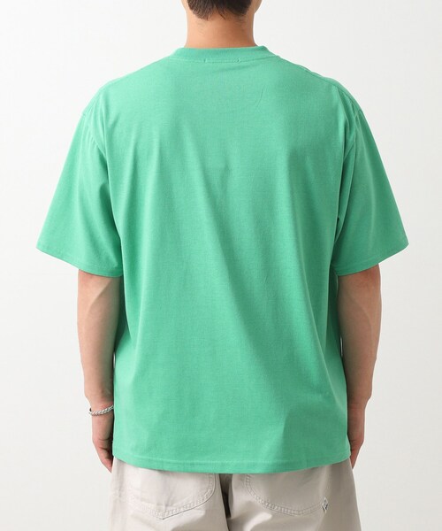 THE SHOP TK (ザ ショップ ティーケー )の「カレッジロゴ半袖Tシャツ /親子リンク/洗濯機OK(Tシャツ/カットソー・メンズ・スミクロ/グリーン/ナチュラル・02/03/04)」の10枚目の写真