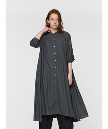 mizuiro ind T/Rスタンドカラーフレアワンピース
