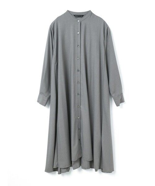 mizuiroind（ミズイロインド）の「mizuiro ind T/Rスタンドカラーフレアワンピース（ワンピース・レディース・ネイビー/ライトグレー/チャコールグレー/ブラック・FREE）」の3枚目の写真