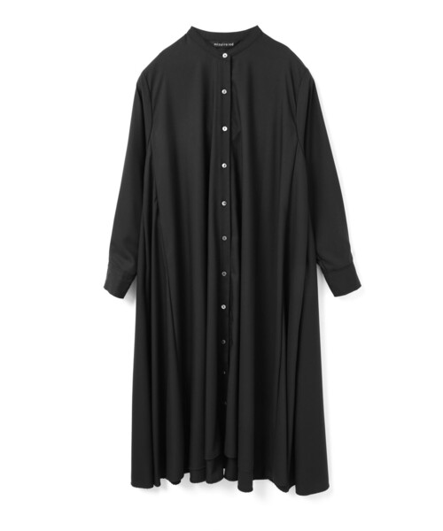 mizuiroind（ミズイロインド）の「mizuiro ind T/Rスタンドカラーフレアワンピース（ワンピース・レディース・ネイビー/ライトグレー/チャコールグレー/ブラック・FREE）」の5枚目の写真