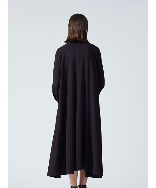 mizuiroind（ミズイロインド）の「mizuiro ind T/Rスタンドカラーフレアワンピース（ワンピース・レディース・ネイビー/ライトグレー/チャコールグレー/ブラック・FREE）」の12枚目の写真