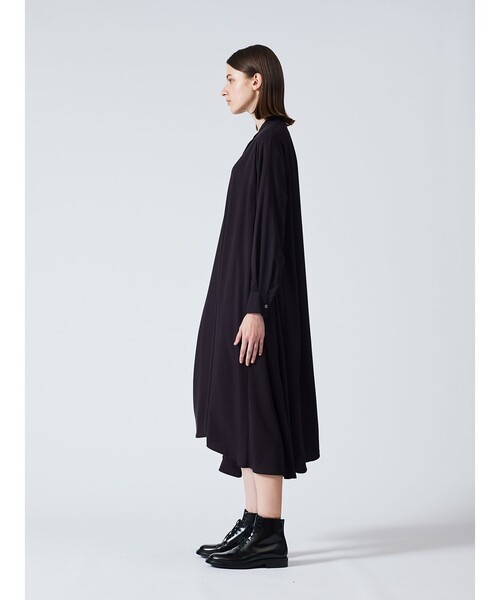 mizuiroind（ミズイロインド）の「mizuiro ind T/Rスタンドカラーフレアワンピース（ワンピース・レディース・ネイビー/ライトグレー/チャコールグレー/ブラック・FREE）」の15枚目の写真