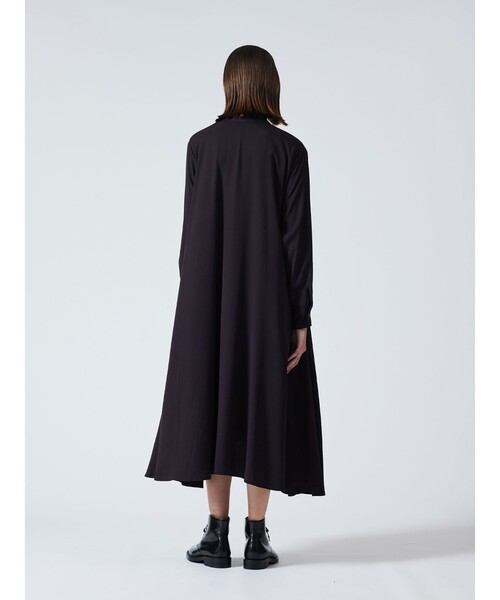 mizuiroind（ミズイロインド）の「mizuiro ind T/Rスタンドカラーフレアワンピース（ワンピース・レディース・ネイビー/ライトグレー/チャコールグレー/ブラック・FREE）」の16枚目の写真