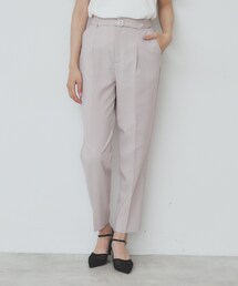 index | ベルト付きストレッチテーパードパンツ/セットアップ可【洗濯機洗い可/吸水速乾/接触冷感】(その他パンツ)