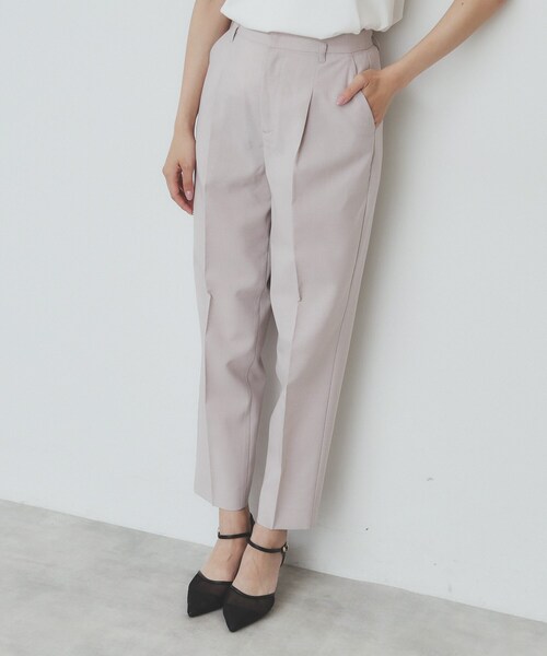 index（インデックス）の「ベルト付きストレッチテーパードパンツ/セットアップ可【洗濯機洗い可/吸水速乾/接触冷感】（その他パンツ・レディース・ライトベージュ/ブラック/チャコールグレー・42/40/38/36/34）」の11枚目の写真