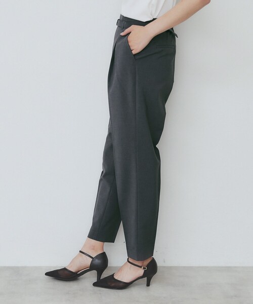 index（インデックス）の「ベルト付きストレッチテーパードパンツ/セットアップ可【洗濯機洗い可/吸水速乾/接触冷感】（その他パンツ・レディース・ライトベージュ/ブラック/チャコールグレー・42/40/38/36/34）」の15枚目の写真