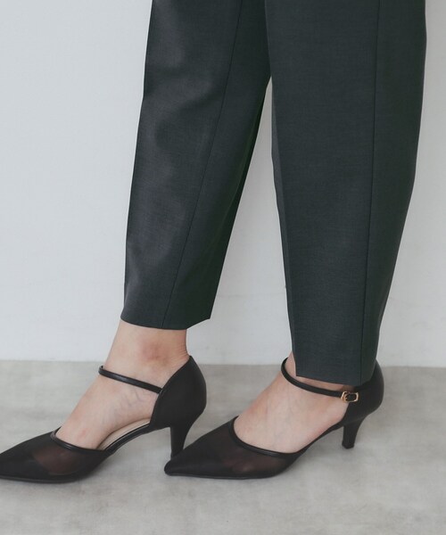 index（インデックス）の「ベルト付きストレッチテーパードパンツ/セットアップ可【洗濯機洗い可/吸水速乾/接触冷感】（その他パンツ・レディース・ライトベージュ/ブラック/チャコールグレー・42/40/38/36/34）」の19枚目の写真