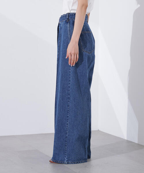 N.（N. Natural Beauty Basic）（エヌエヌナチュラルビューティーベーシック）の「ベルテッドワイドデニムパンツ（デニムパンツ・レディース・ブルー・MEDIUM/SMALL）」の20枚目の写真
