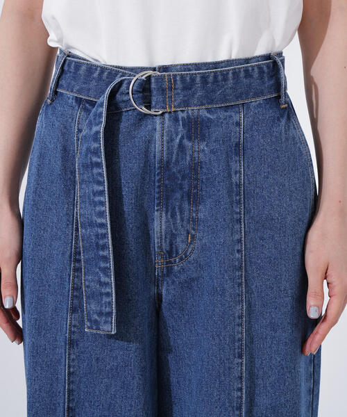 N.（N. Natural Beauty Basic）（エヌエヌナチュラルビューティーベーシック）の「ベルテッドワイドデニムパンツ（デニムパンツ・レディース・ブルー・MEDIUM/SMALL）」の22枚目の写真