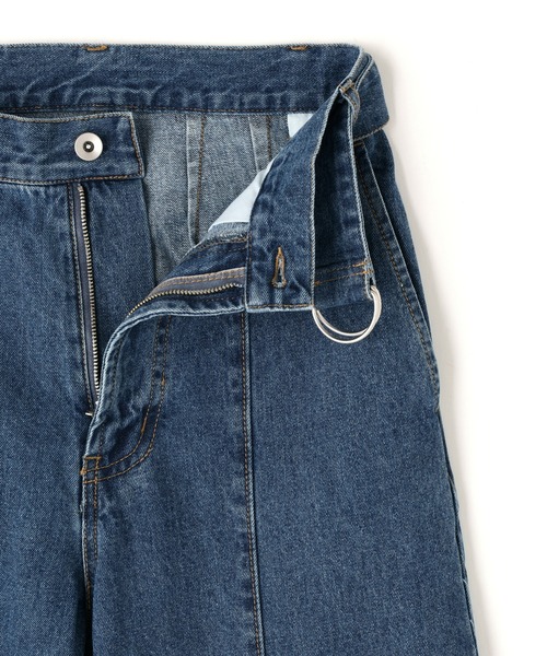 N.（N. Natural Beauty Basic）（エヌエヌナチュラルビューティーベーシック）の「ベルテッドワイドデニムパンツ（デニムパンツ・レディース・ブルー・MEDIUM/SMALL）」の6枚目の写真