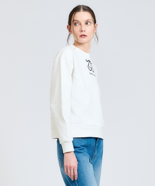 blanc basque(ブランバスク)の「BLANC basque / ロゴスウェット《ESTNATION EXCLUSIVE》(スウェット・レディース・ブラック/ホワイト・FREE)」の4枚目の写真