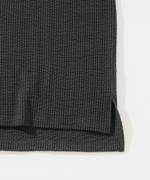 RIDING HIGH（ライディングハイ）の「RIDING HIGH/ ライディングハイ 別注 シアサッカージャージ Tシャツ（Tシャツ/カットソー・メンズ・アイボリー/ブラック系その他・MEDIUM/LARGE）」の7枚目の写真