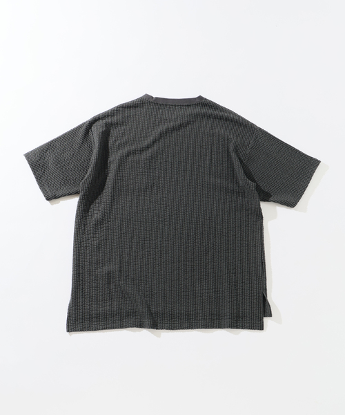 RIDING HIGH（ライディングハイ）の「RIDING HIGH/ ライディングハイ 別注 シアサッカージャージ Tシャツ（Tシャツ/カットソー・メンズ・アイボリー/ブラック系その他・MEDIUM/LARGE）」の8枚目の写真