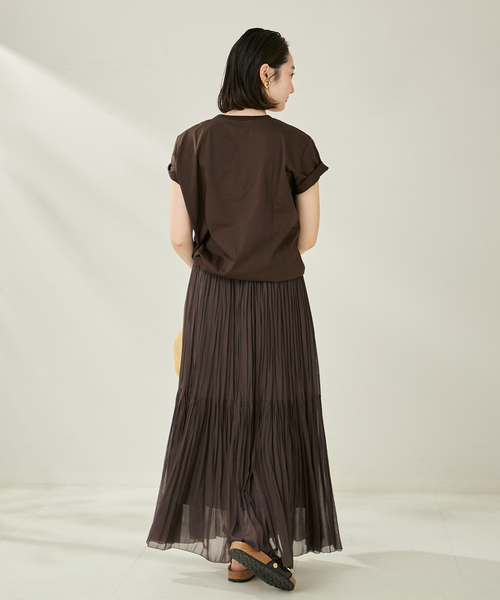 plage(プラージュ)の「TIERED PLEATS スカート(スカート・レディース・ベージュ/ブラウン・36/38)」の7枚目の写真