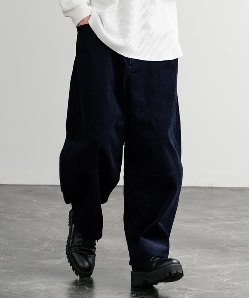 Rocky Monroe(ロッキーモンロー)の「コーデュロイパネル切り替えイージーワイドエッグパンツ(その他パンツ・メンズ・グリーン/ネイビー・マルチサイズ)」の2枚目の写真