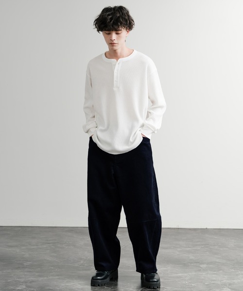 Rocky Monroe(ロッキーモンロー)の「コーデュロイパネル切り替えイージーワイドエッグパンツ(その他パンツ・メンズ・グリーン/ネイビー・マルチサイズ)」の11枚目の写真