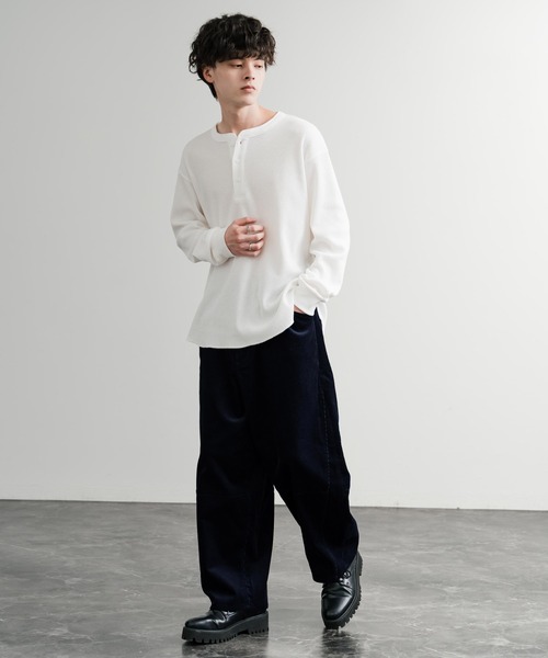 Rocky Monroe(ロッキーモンロー)の「コーデュロイパネル切り替えイージーワイドエッグパンツ(その他パンツ・メンズ・グリーン/ネイビー・マルチサイズ)」の14枚目の写真