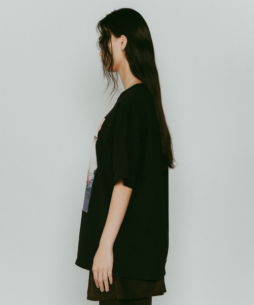 Knuth Marf(クヌースマーフ)の「vintage print T shirt(unisex)(Tシャツ/カットソー・レディース・ブラック×ブラック/モスグリーン/ブラック/アイボリー/グレー・FREE)」の6枚目の写真