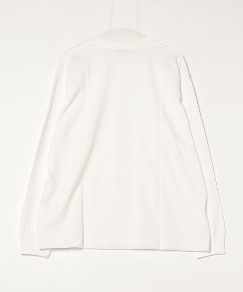 ATON(エイトン)の「【ATON】 FRESCA PLATE LOOSE FIT LONG SLEEVE T-SHIRT(Tシャツ/カットソー・メンズ・カーキ/グレー/ホワイト・4)」の4枚目の写真